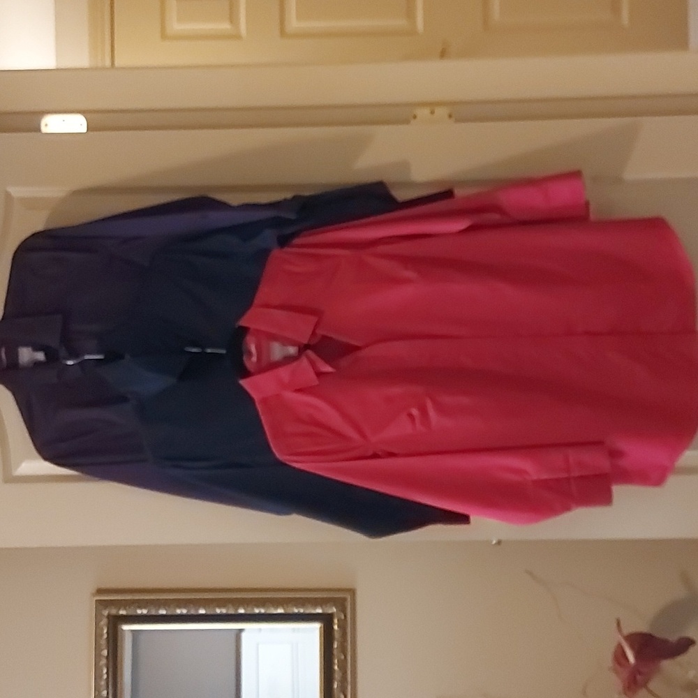Womens Pink, Purple And Navy CHICOS blouses.  Set Of Three.